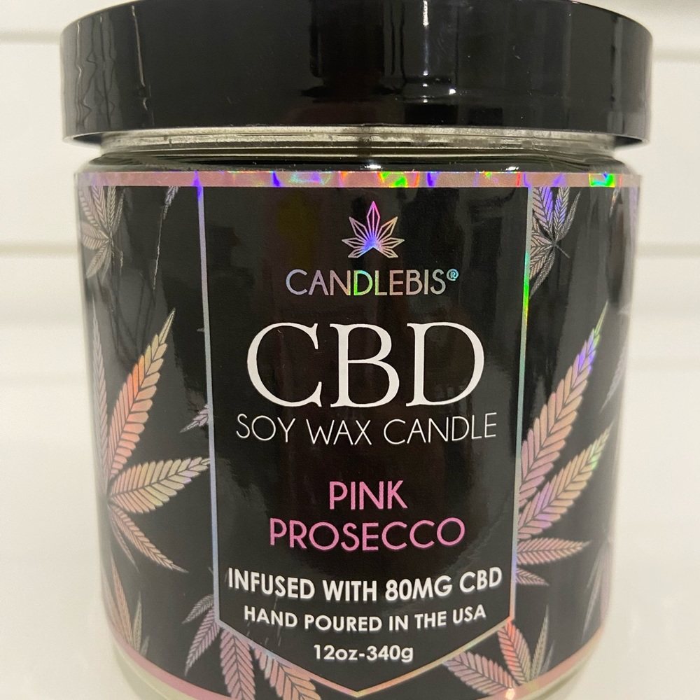 Candlebis Pink Prosecco CBD Candle